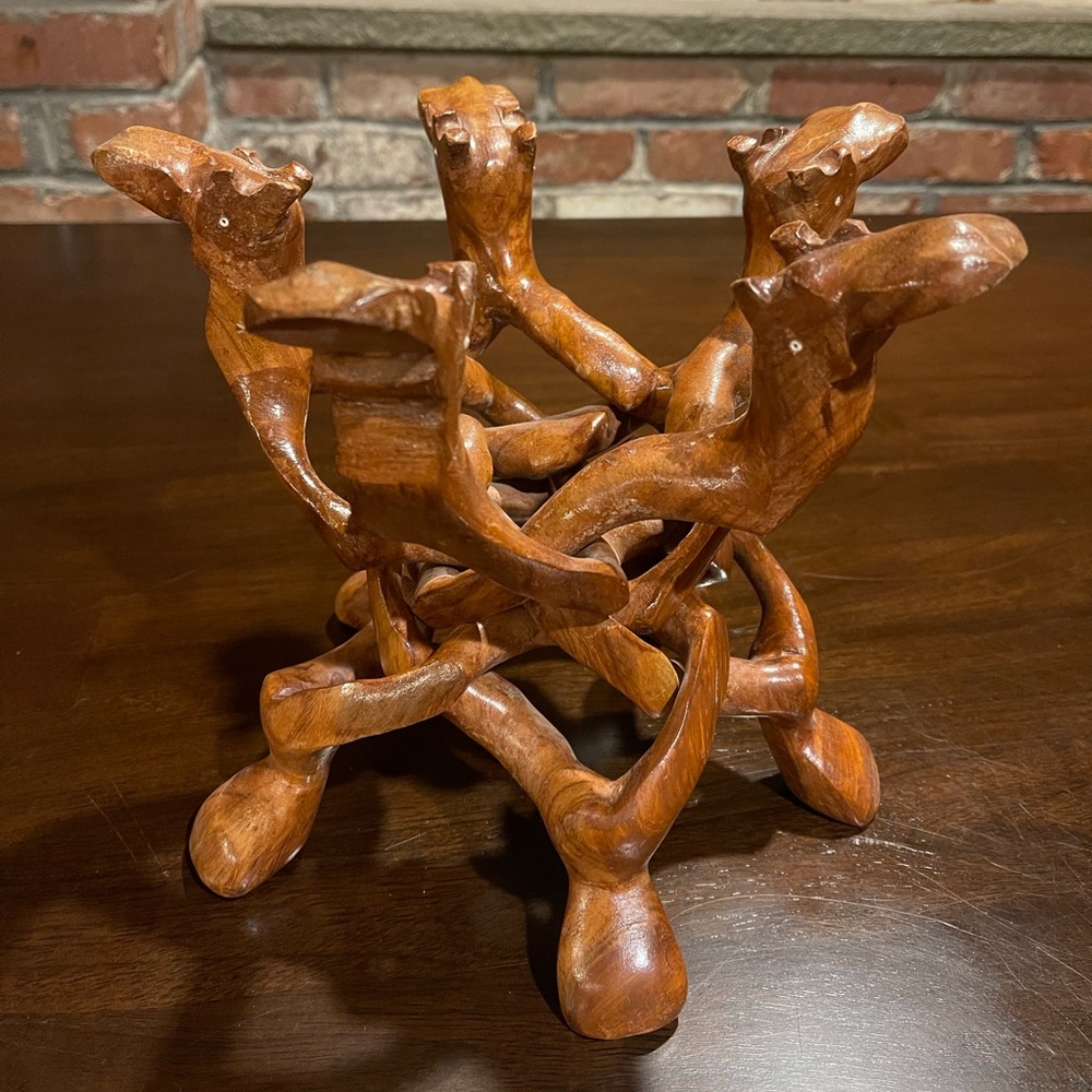 Wooden camel decoration. Purchased in Doha, Qatar.